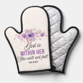 Psalm 46:5 Gott ist in ihrer Blume der Schrift Ofenhandschuh (Vorderseite/Rückseite)