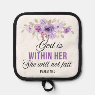 Psalm 46:5 Gott ist in ihrer Blume der Schrift Topflappen