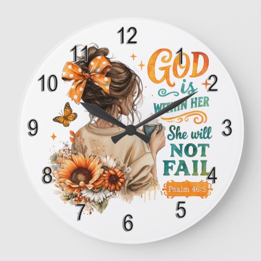 Psalm 46:5... große wanduhr (Vorderseite)