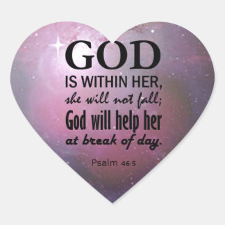 Psalm 46:5 Herz-Aufkleber