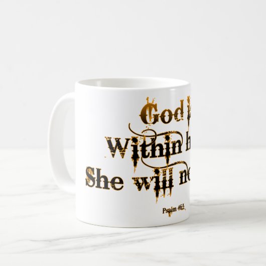 Psalm 46:5 kaffeetasse (Vorderseite Links)