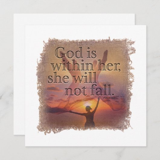 PSALM 46:5 - Personalized Notecard Mitteilungskarte (Vorne/Hinten)