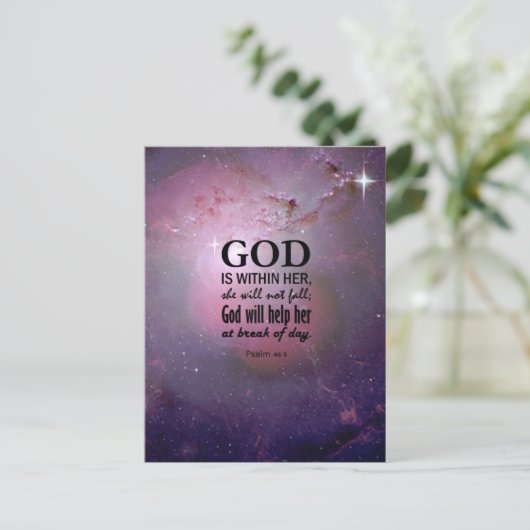 Psalm 46:5 postkarte (Stehend Vorderseite)