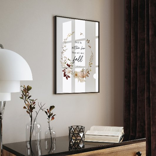 Psalm 46:5 Scripture Poster – God Is Within Her