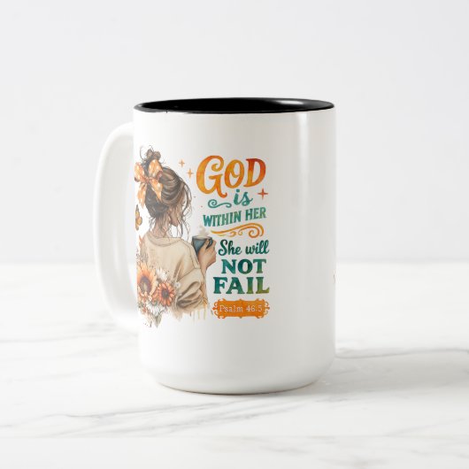 Psalm 46:5... zweifarbige tasse (Vorderseite Links)