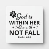 Psalm 46:6 Muttertagstablette Plaque Fotoplatte (Vorderseite)