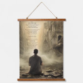 Psalm 46, Gebet inmitten der Zerstörung Wandteppich Mit Holzrahmen (Vorderseite)