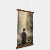 Psalm 46, Gebet inmitten der Zerstörung Wandteppich Mit Holzrahmen (Gewinkelt)