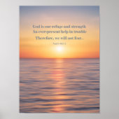 Psalm 46 Gott ist unser Refuge Wall Art Poster (Vorne)