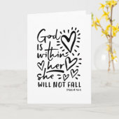 Psalm 46 Grußkarte Karte (Gelbe Blume)