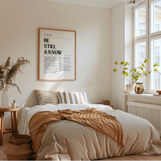 Psalm 46 Minimalistisches Christliches Poster