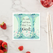 Psalm 46 Sei noch rosa, floral Serviette (Beispiel)