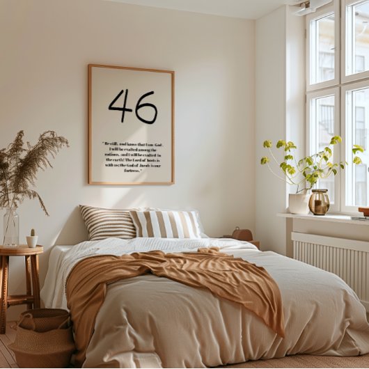 Psalm 46 Seien Sie still und kennen Sie Christlich Poster