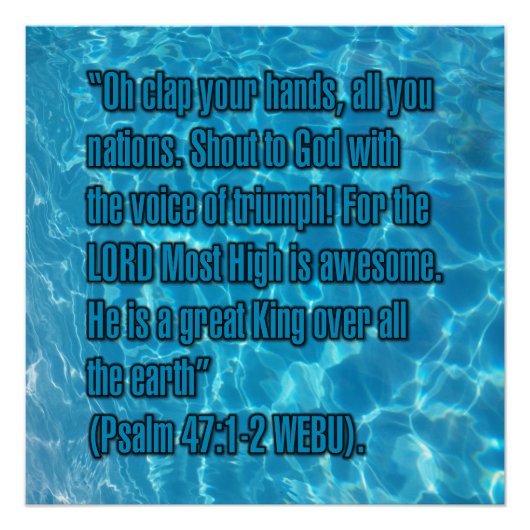 Psalm 47:1-2 WEBU Poster (Vorderseite)