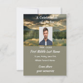 Psalm 48:14 Scripture Celebration of Life Service Einladung (Rückseite)