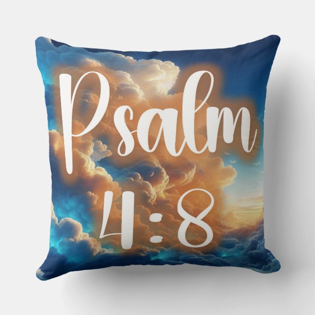 Psalm 4:2 Kissendekor Kissen (Rückseite)