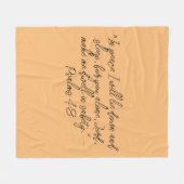Psalm 4:8 Christliche Down & Sleep Bible Verse Fleecedecke (Vorderseite (Horizontal))