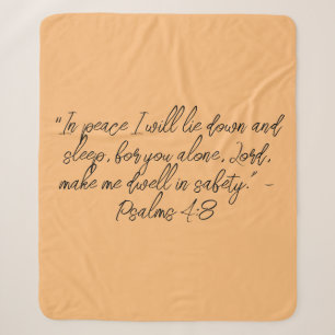 Psalm 4:8 Christliche Down & Sleep Bible Verse Sherpadecke