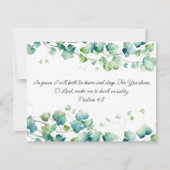 Psalm 4:8 English Burmese Ivy White Note Card Mitteilungskarte (Vorderseite)