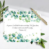 Psalm 4:8 English Burmese Ivy White Note Card Mitteilungskarte