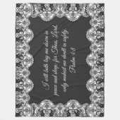 Psalm 4:8 Fleecedecke (Vorderseite)