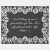 Psalm 4:8 Fleecedecke (Vorderseite (Horizontal))