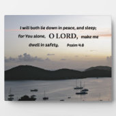 Psalm 4:8 Ich werde beide in Frieden liegen.... Fotoplatte (Vorderseite)