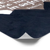 Psalm 4:8 - Kunst und handgeschriebener Text auf d Poster (Ecke)