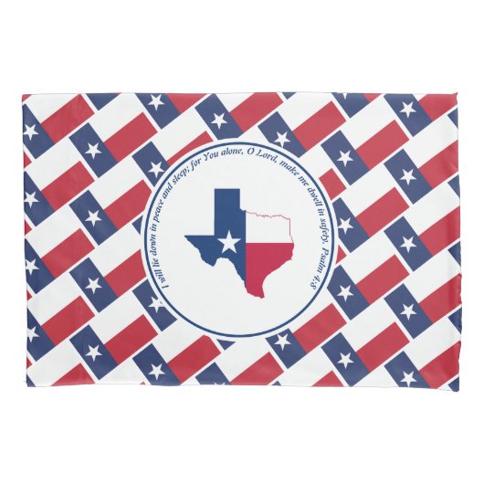 PSALM 4:8 Skripte, die speziell für TEXAS-FLAG ent Kissenbezug (Vorderseite)