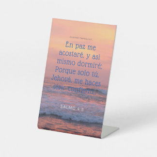 Psalm 4:8 sockelschild