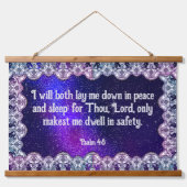 Psalm 4:8 wandteppich mit holzrahmen (Vorne)