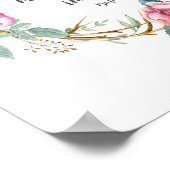 Psalm 4:8 Wasserfarbenkranz Poster (Ecke)