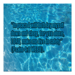 Psalm 4:8 WEBU Poster