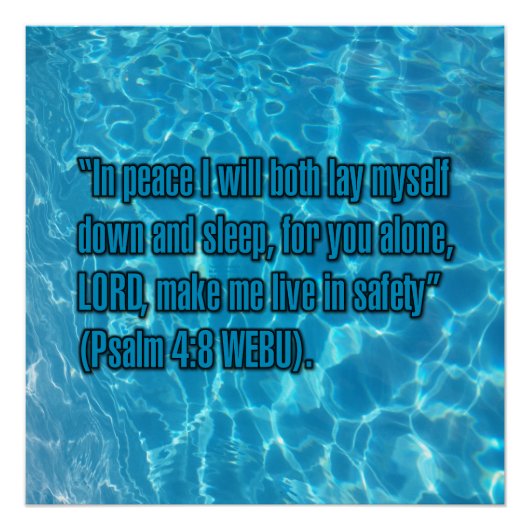 Psalm 4:8 WEBU Poster (Vorderseite)
