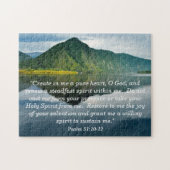 Psalm 51 10 - 12 Bergsee Puzzle (Horizontal)