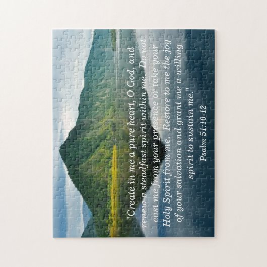 Psalm 51 10 - 12 Bergsee Puzzle (Vertikal)
