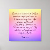 Psalm 51:10-12 Canvas Print Leinwanddruck (Vorderseite)