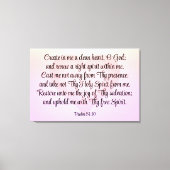Psalm 51:10-12 leinwanddruck (Vorderseite)