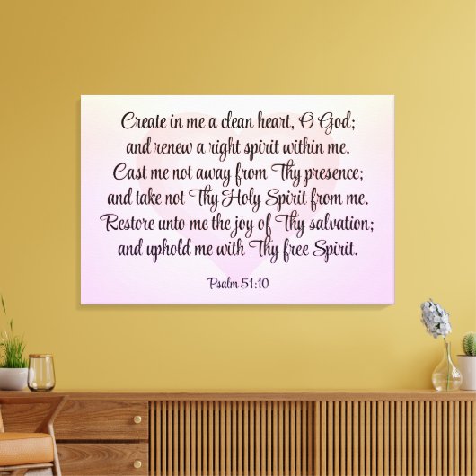 Psalm 51:10-12 leinwanddruck (Insitu (Wohnzimmer))