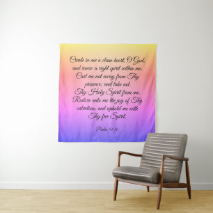 Psalm 51:10-12 wandteppich