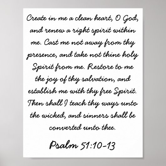 Psalm 51:10-13 poster (Vorne)