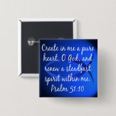 Psalm-51:10 Button (Vorne & Hinten)
