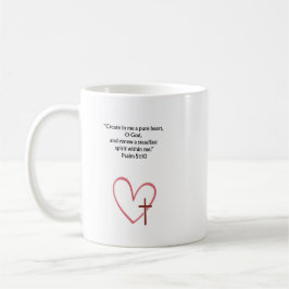 Psalm 51:10 Christian Bible Verse Mug | Faith Gift Kaffeetasse