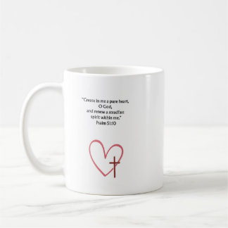Psalm 51:10 Christliches Bibelvers-Tasse | Glauben Kaffeetasse