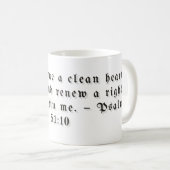 Psalm 51:10 Geschenktasse Kaffeetasse (VorderseiteRechts)