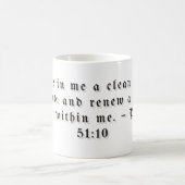 Psalm 51:10 Geschenktasse Kaffeetasse (Mittel)