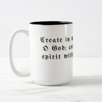 Psalm 51:10 Geschenktasse Zweifarbige Tasse