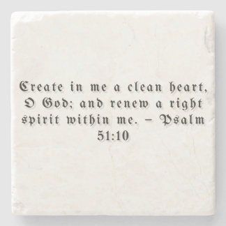 Psalm 51:10 Geschenkuntersetzer Steinuntersetzer