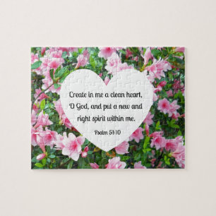 Psalm 51:10 Gestalten Sie in mir ein sauberes Herz Puzzle