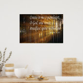 Psalm 51:10 Kreieren Sie in mir ein reines Herz Poster (Küche)